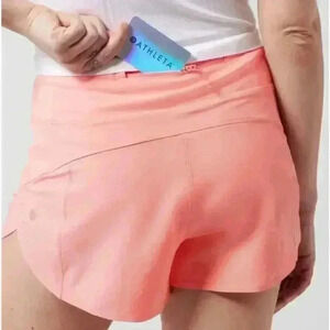 NWT Athleta  Women's High Rise Run with It 2.5" Shorts Peach Size XL
